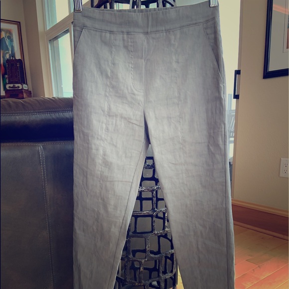 crea linen-blend slacks - Picture 2 of 7